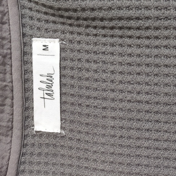 Shop Talulah Oversized Button Down Thermal Stone Washed Gray Shacket - Picture 8 of 11